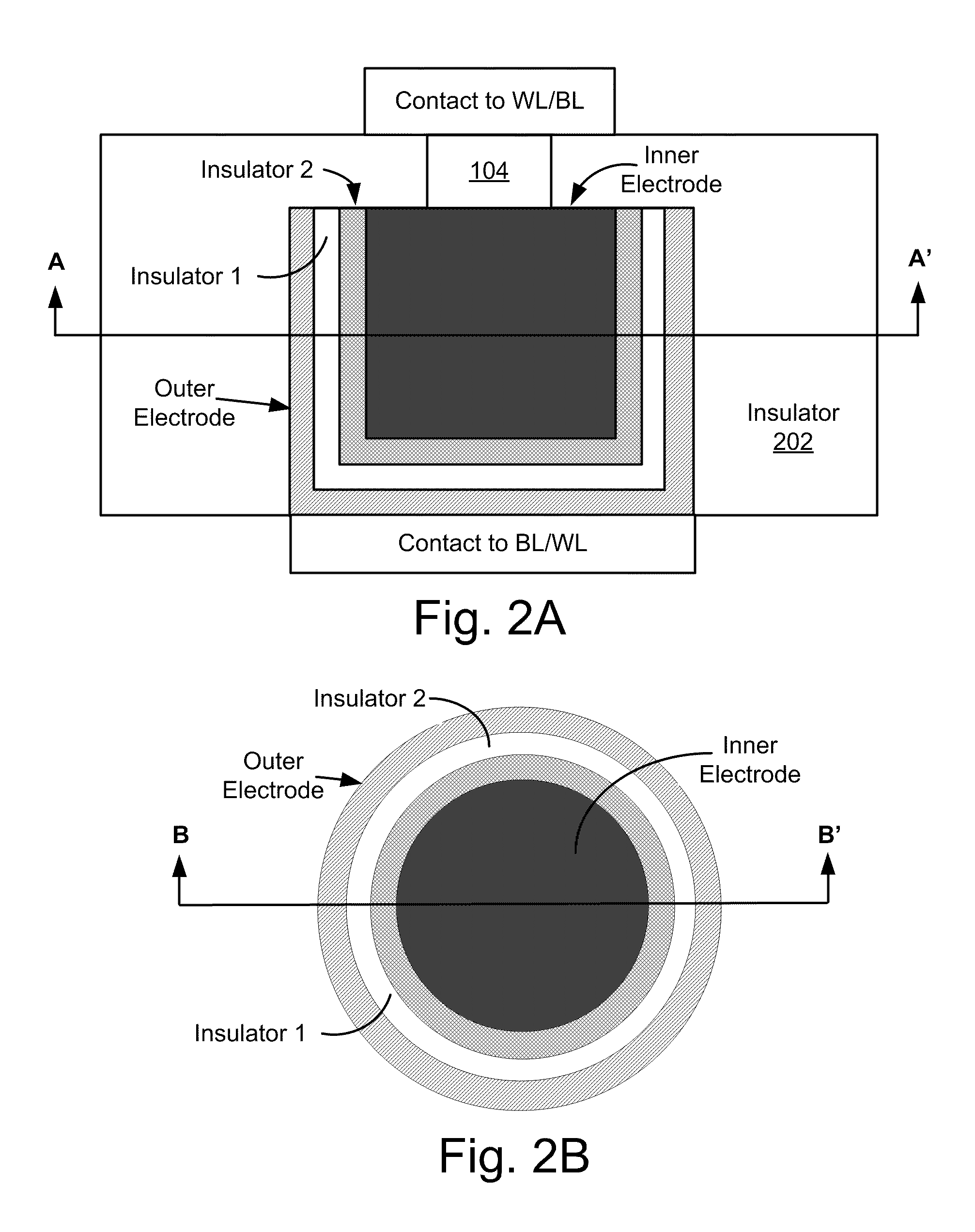 Damascene process for carbon memory element with MIIM diode