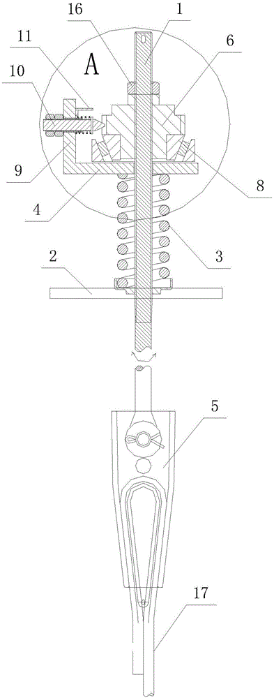 Cable rope tension releasing device