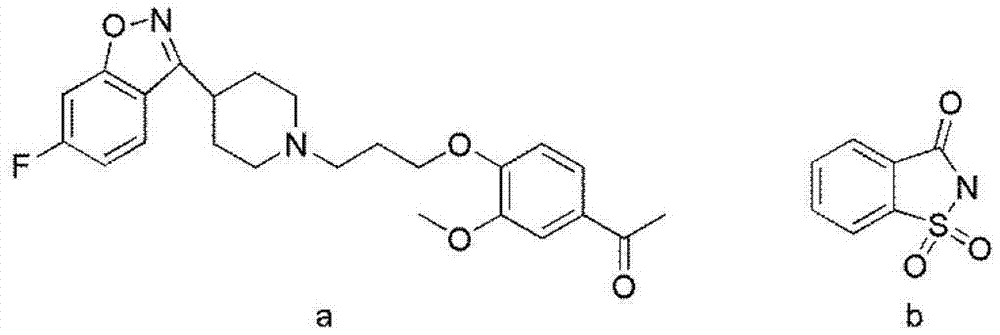 Iloperidone-saccharin organic pharmaceutical co-crystal and preparation method thereof