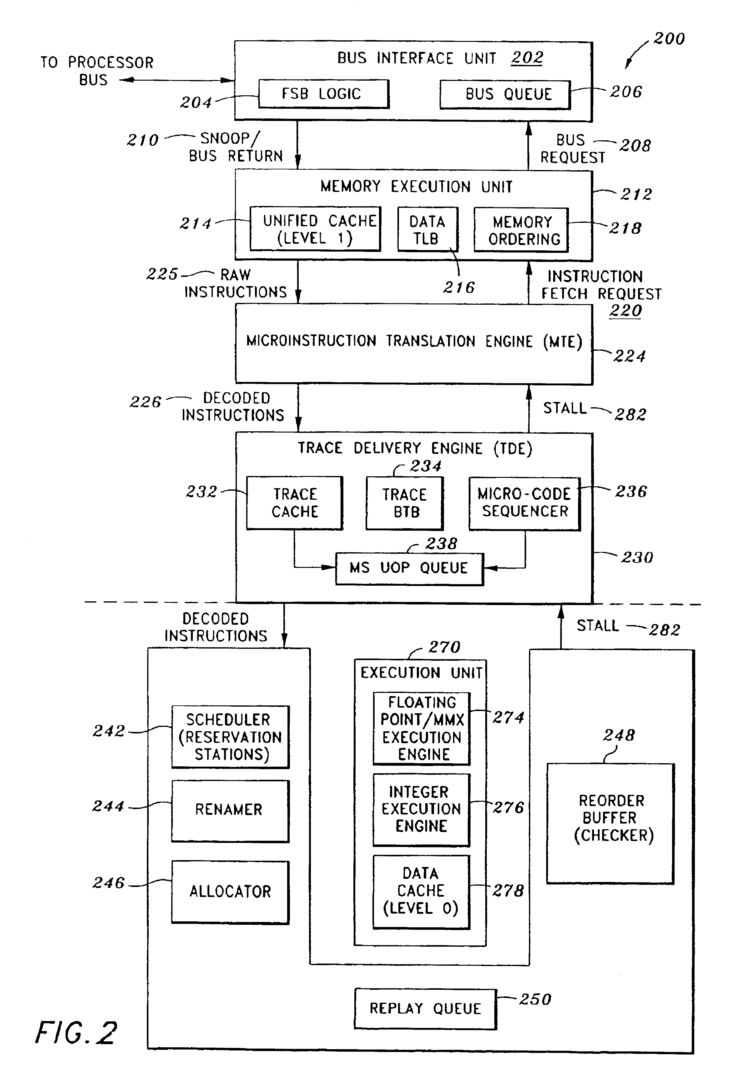 Method and apparatus for controlling the processing priority between multiple threads in a multithreaded processor