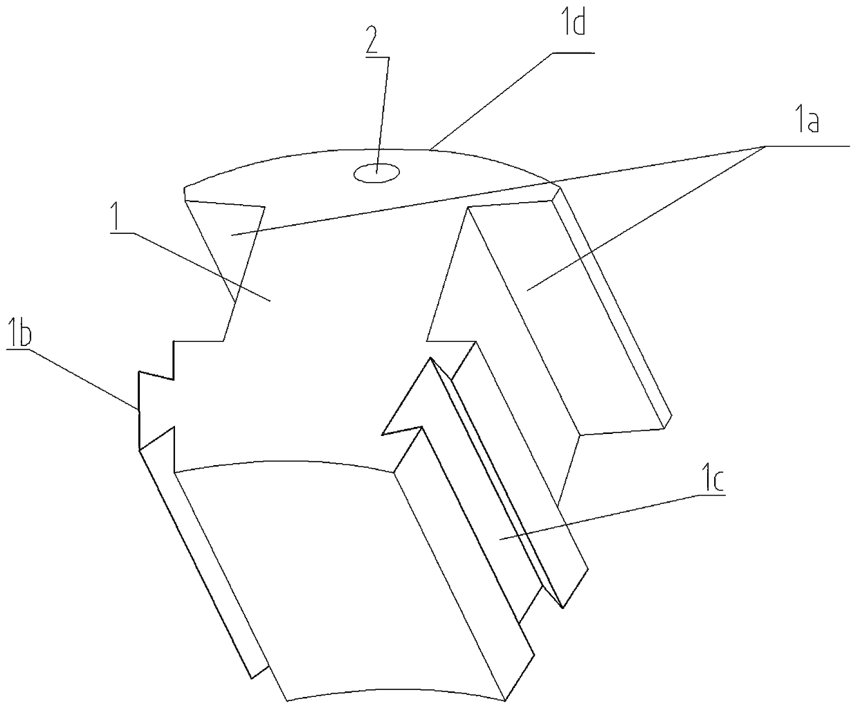 A lobe split combination stator