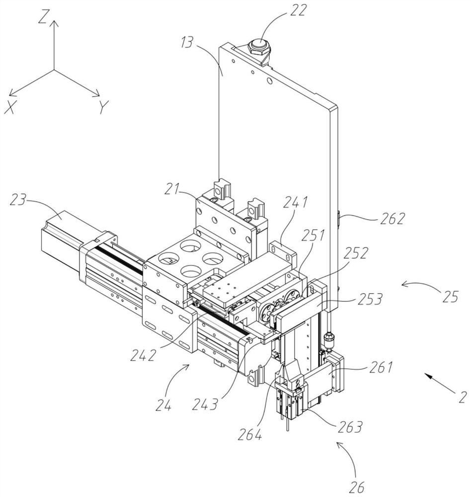 A feeding integrated flexible film material cutting device