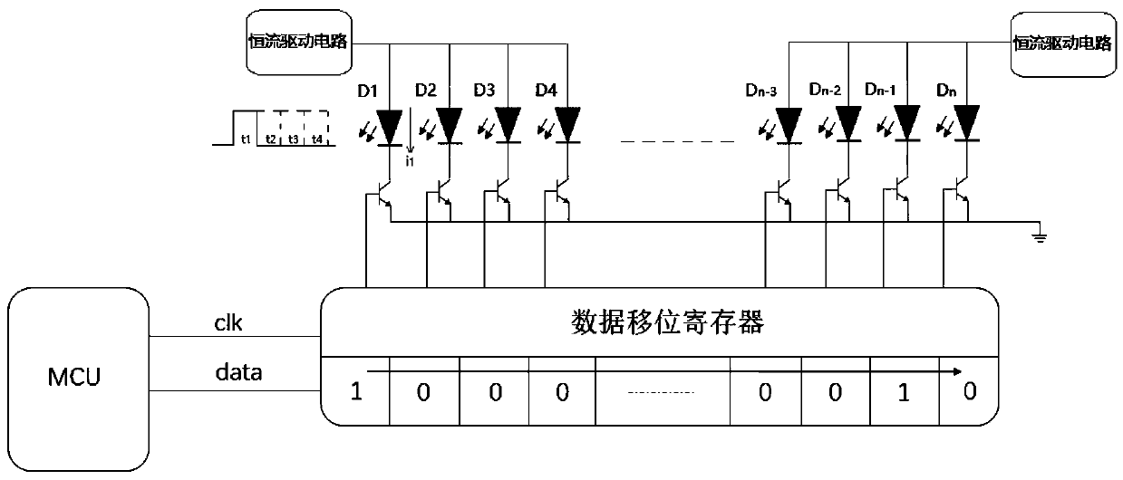 Control circuit for vehicle LED display lamp