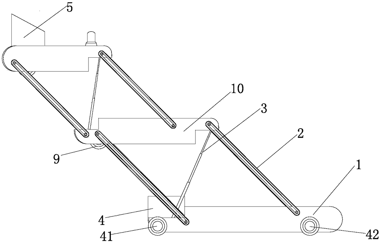 A park road greening frame device based on space-time conversion function