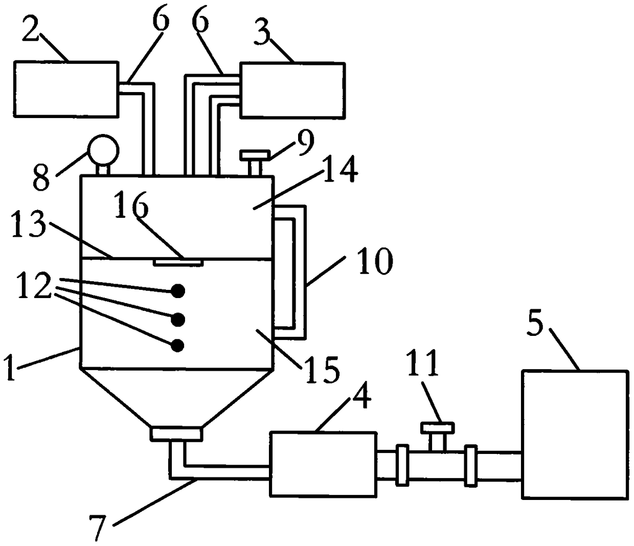 Automatic liquid discharging device for vacuum ceramic filter