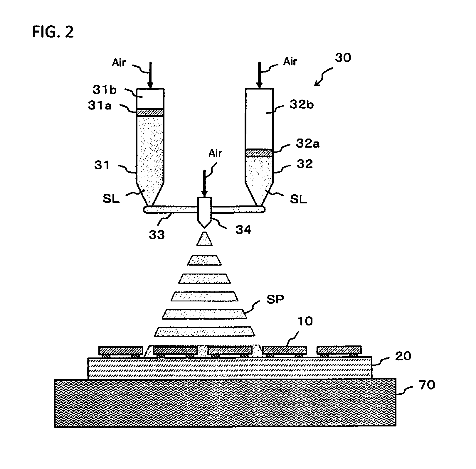 Light emitting device with phosphor layer