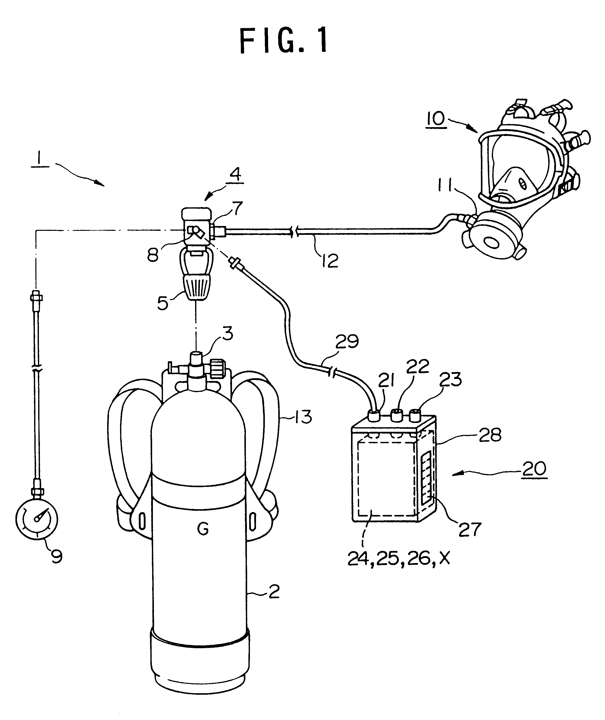 Respiratory gas consumption monitoring device and monitoring method