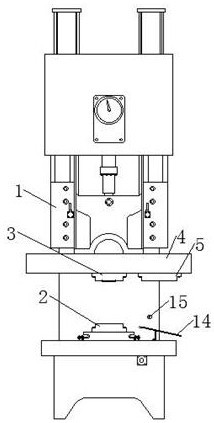 Pressing mechanism provided with mold-stripping trimming mechanism and used for industrial composite materials