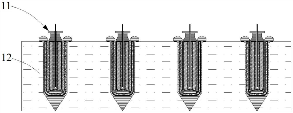 Modular intelligent in-situ active purification system for underground water of uranium tailing pond