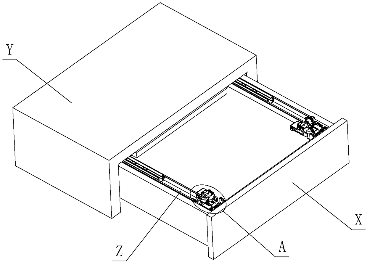 Integrated and optimized drawer and sliding rail quick assembling and disassembling structure