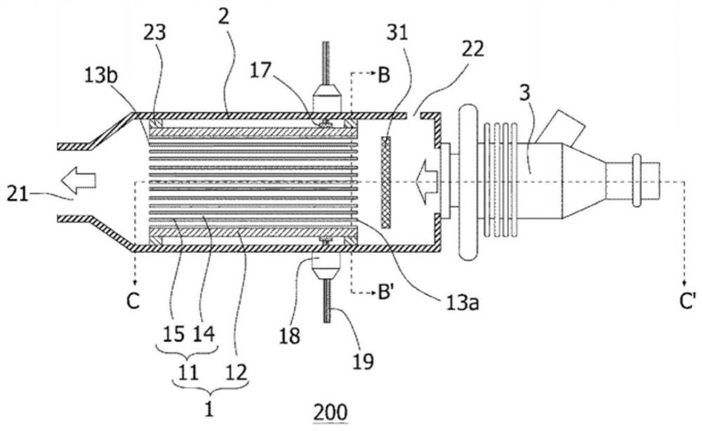 Reductant spray device, exhaust gas processing device, and exhaust gas processing method