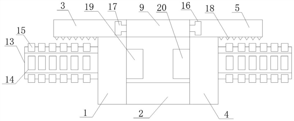 Combined construction structure of underground road and ground bridge