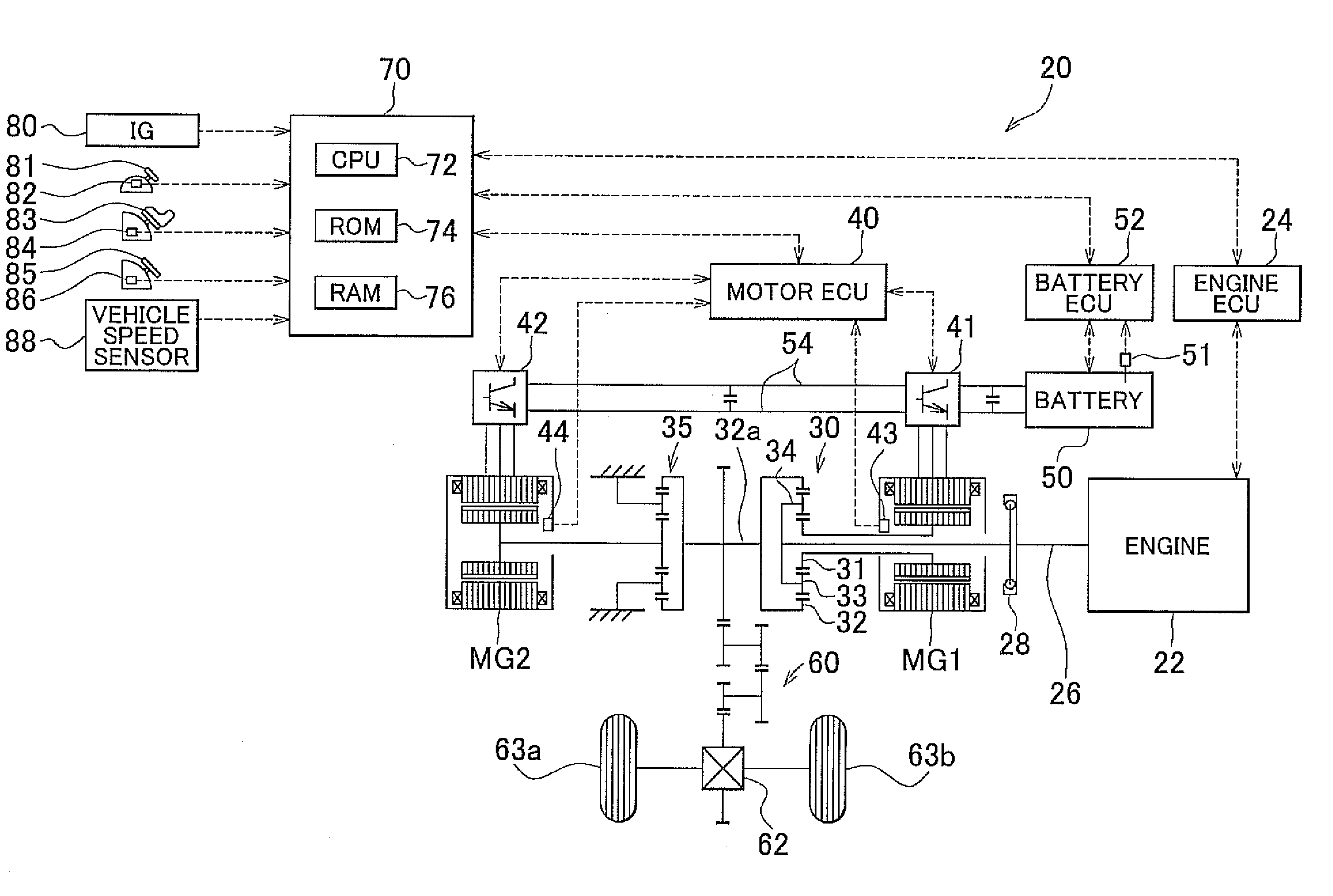 Power output apparatus, control method thereof, and vehicle