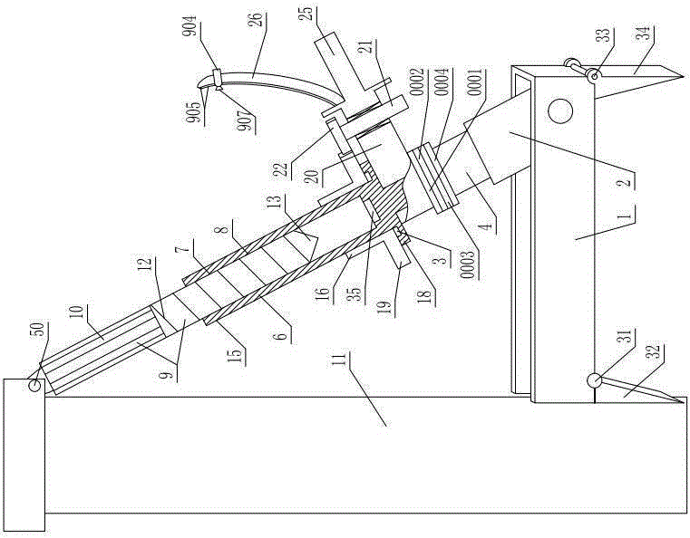 Electric pole inclination-detecting and uprighting machine capable of being operated by one person