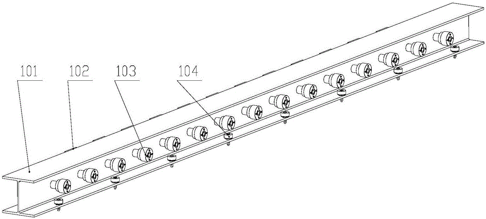 Intelligent passive track trolley system with rotating function