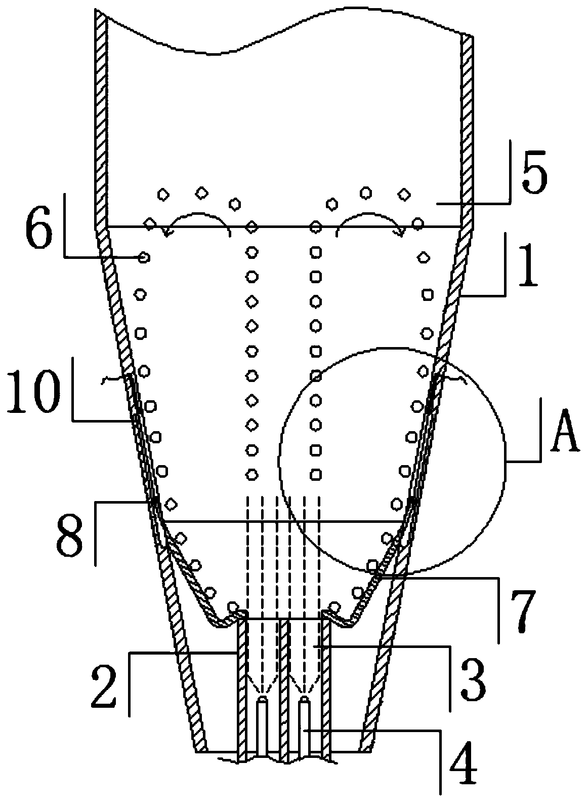 Full-surging type granulating and coating main machine