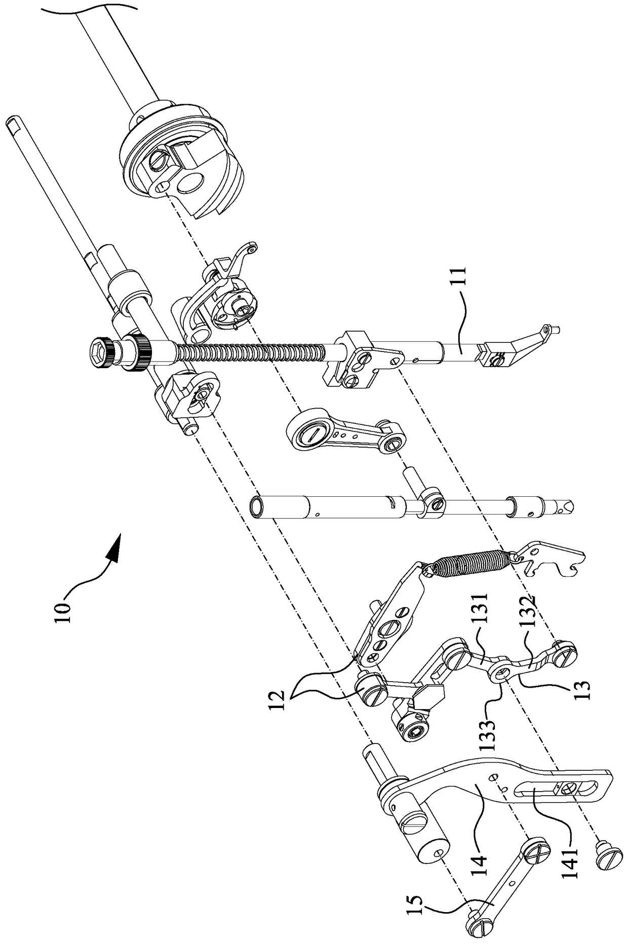 Inner presser foot device of sewing machine