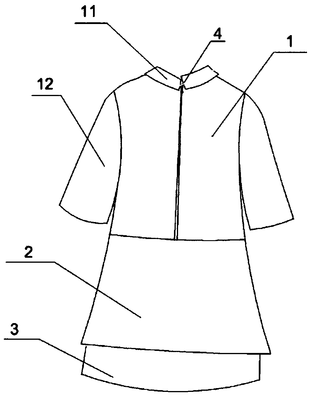 Dress with anti-wrinkle and slimming effect and making process