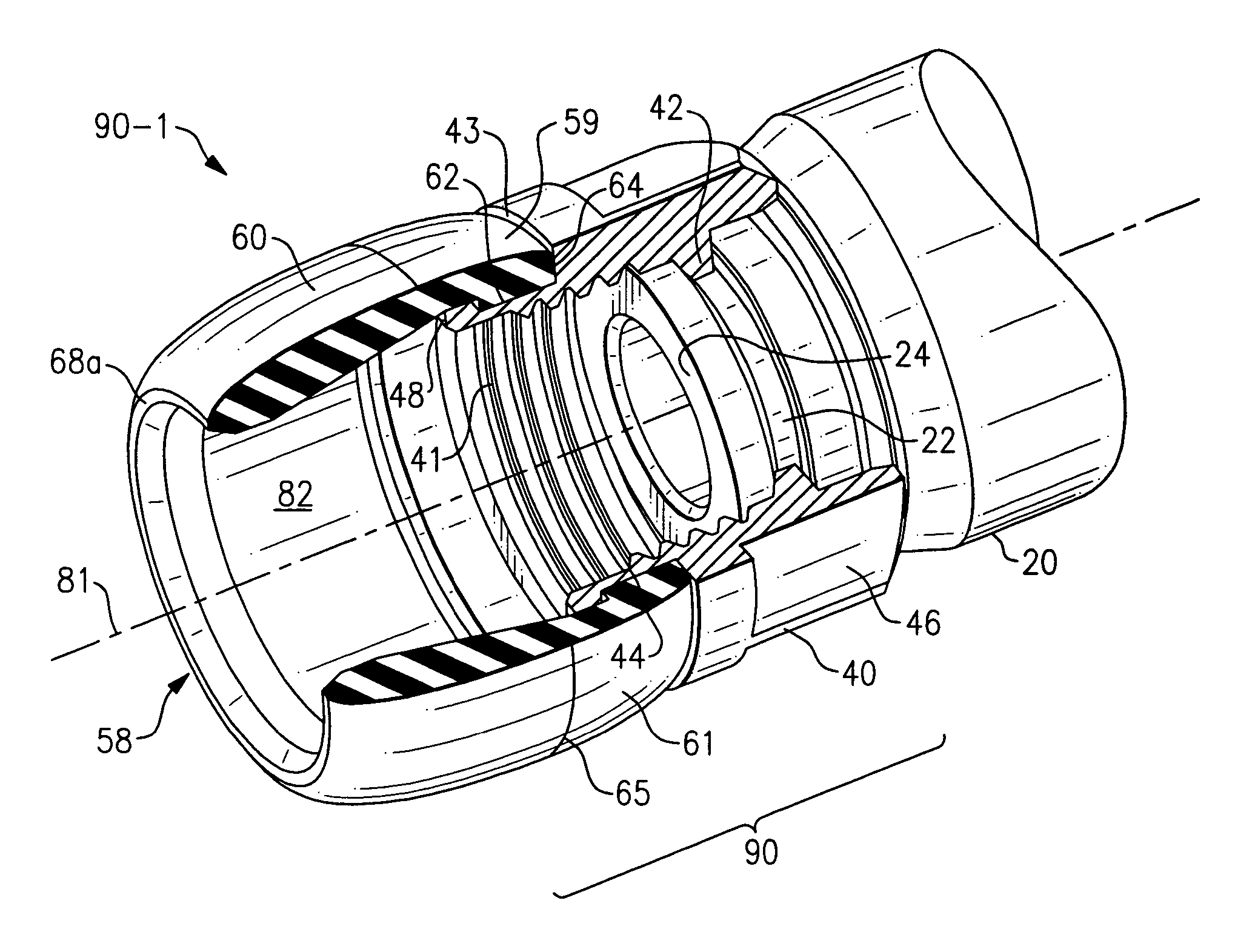 Nut seal assembly for coaxial connector