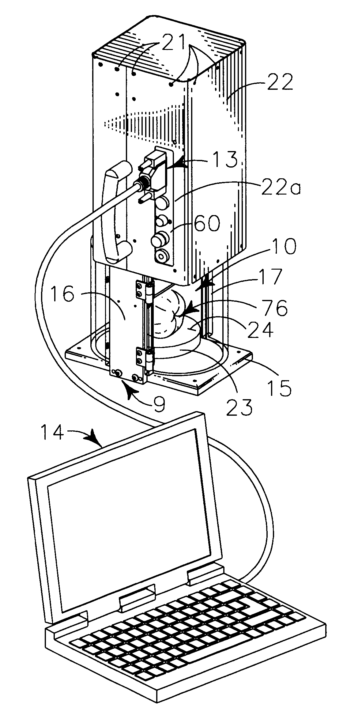 Automated machine and method for fruit testing