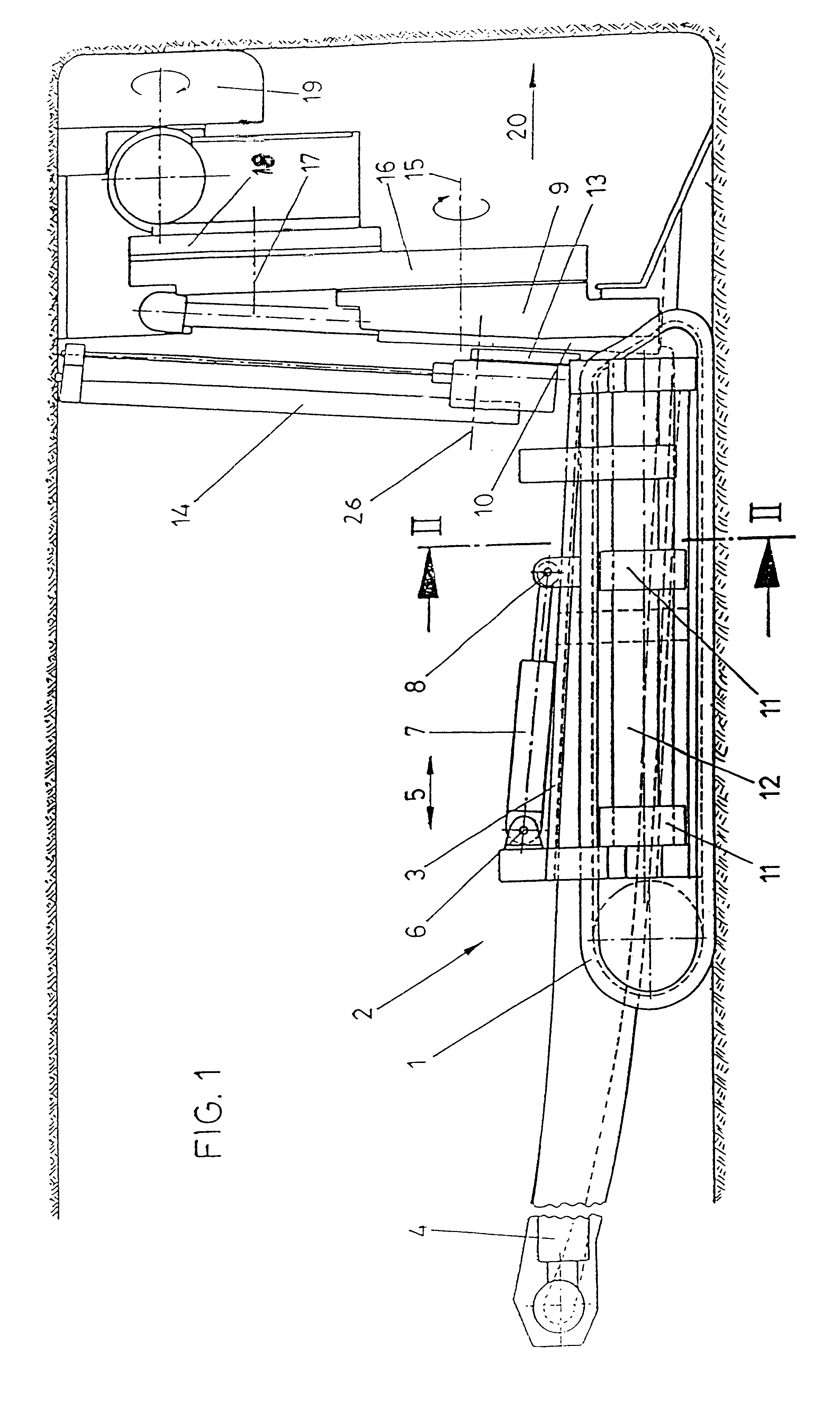 Mining machine with sliding cutting tool assembly
