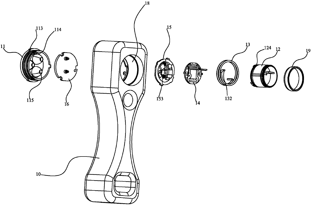 Lamp holder multi-mode rotation touch switch structure