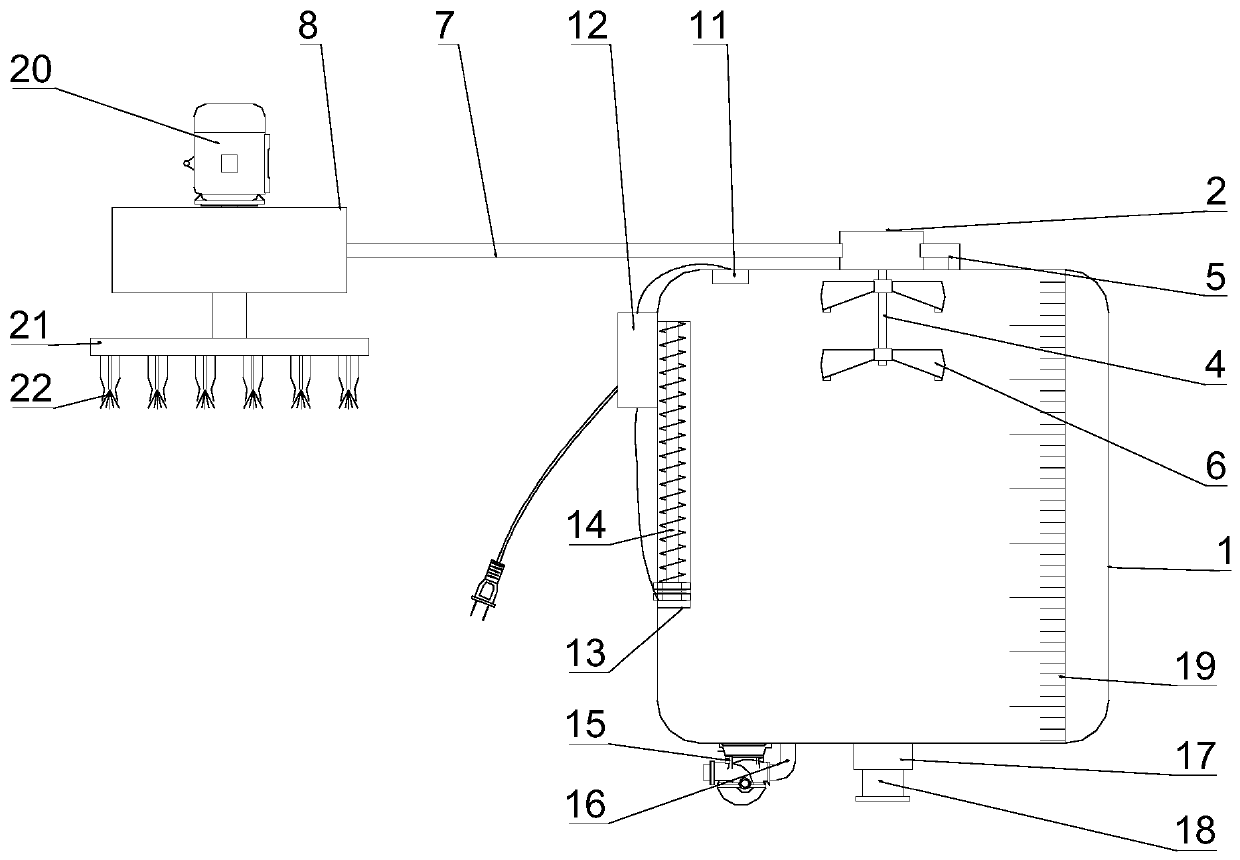 A paint spraying device for building construction