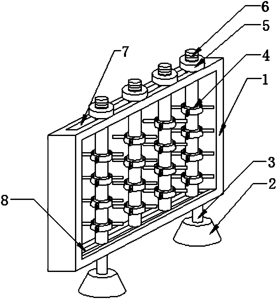 Conveniently mounted and detached creel for warp knitting machine