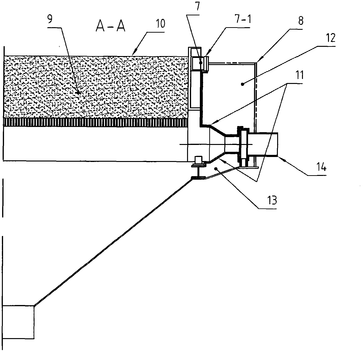 Sealing method for lateral side of sintering machine