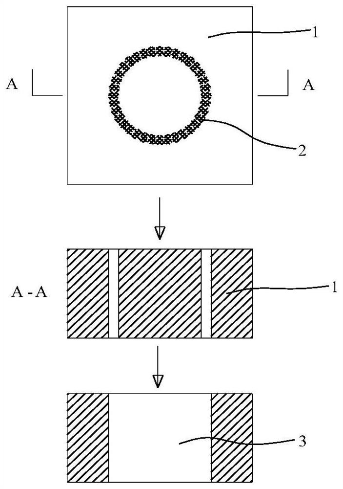 Glass through hole processing method