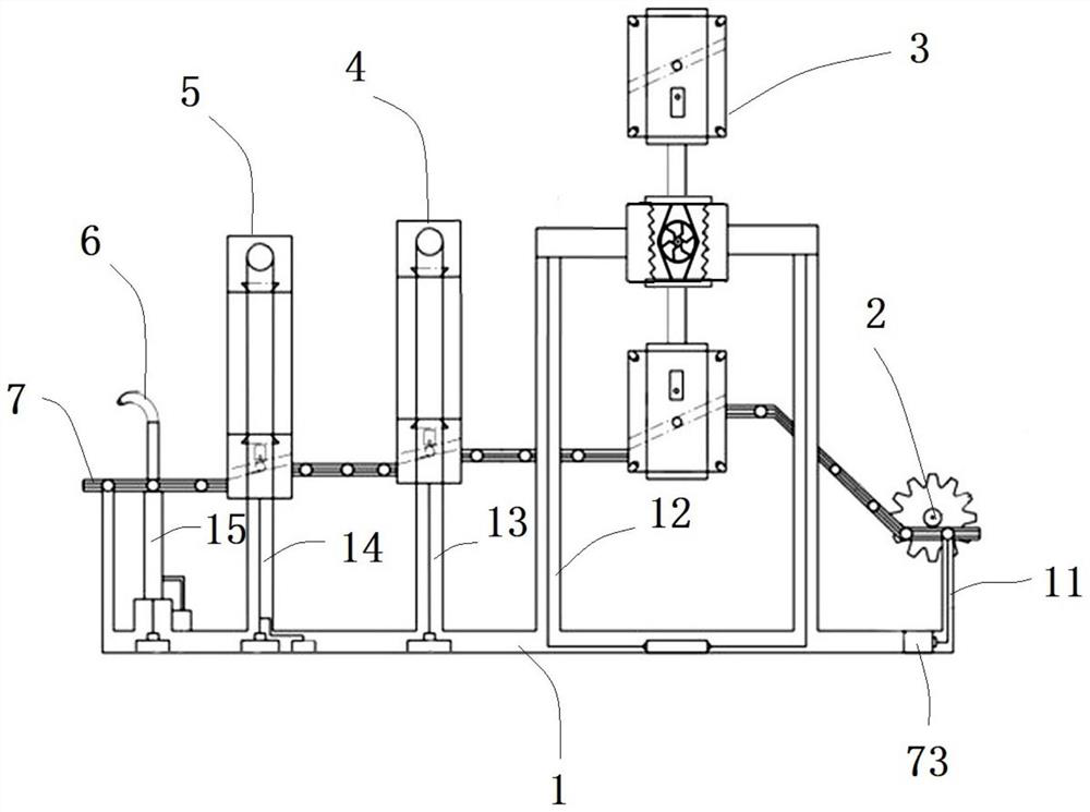 Forging gear damage detection assembly line equipment based on magnetic flux leakage signal