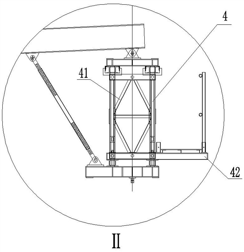 Hanging basket lower cross beam verticality adjusting structure