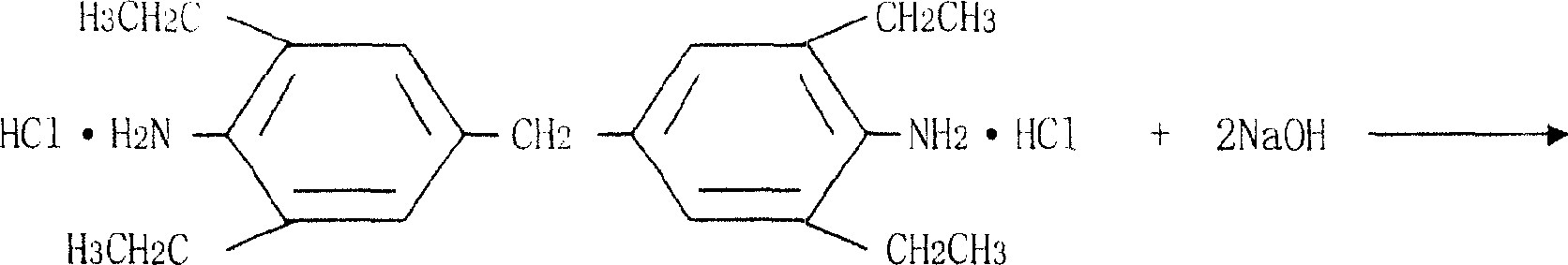Prepn process of 4,4'-methylene-bis(2,6-diethyl aniline) (MDEA)