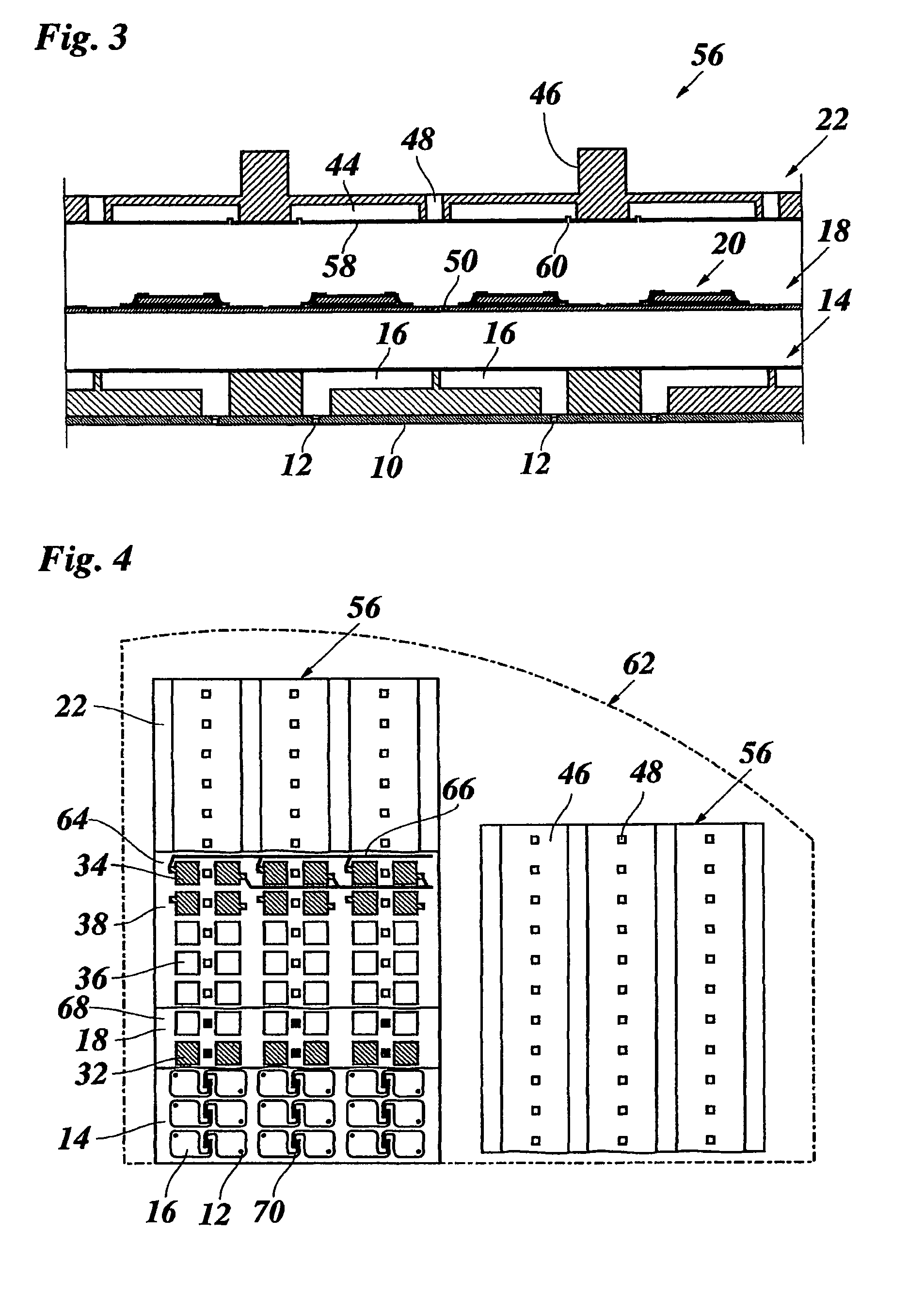 Ink jet device having piezoelectric actuator with insulating structure and method of producing the piezoelectric actuator