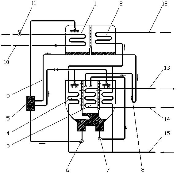 Ultra-large two-stage steam type type-I lithium bromide absorption heat pump unit