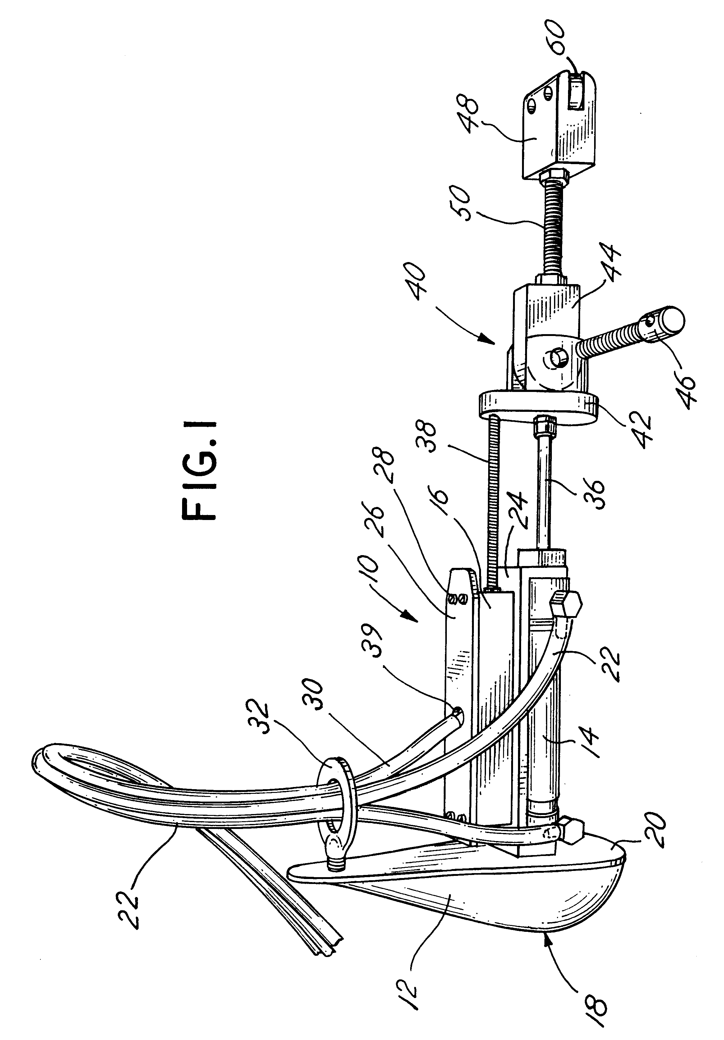 Internal shoe sizing apparatus and method for sizing shoes