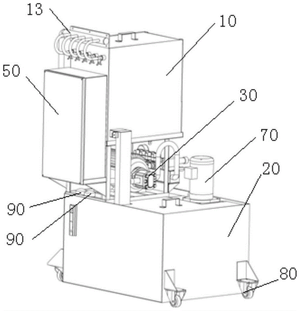 Oil pump pressurized cooling device