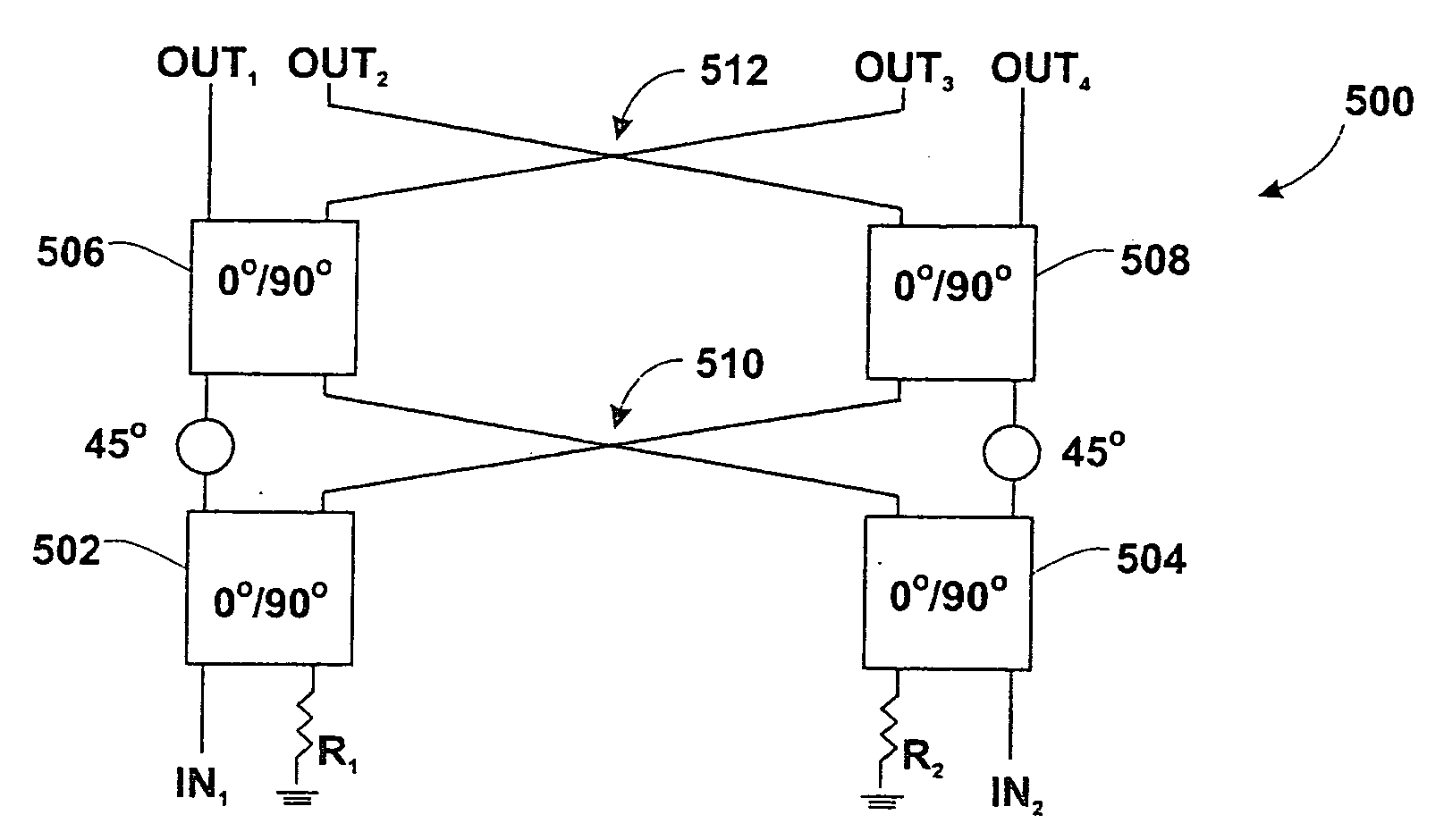 Double-sided, edge-mounted stripline signal processing modules and modular network