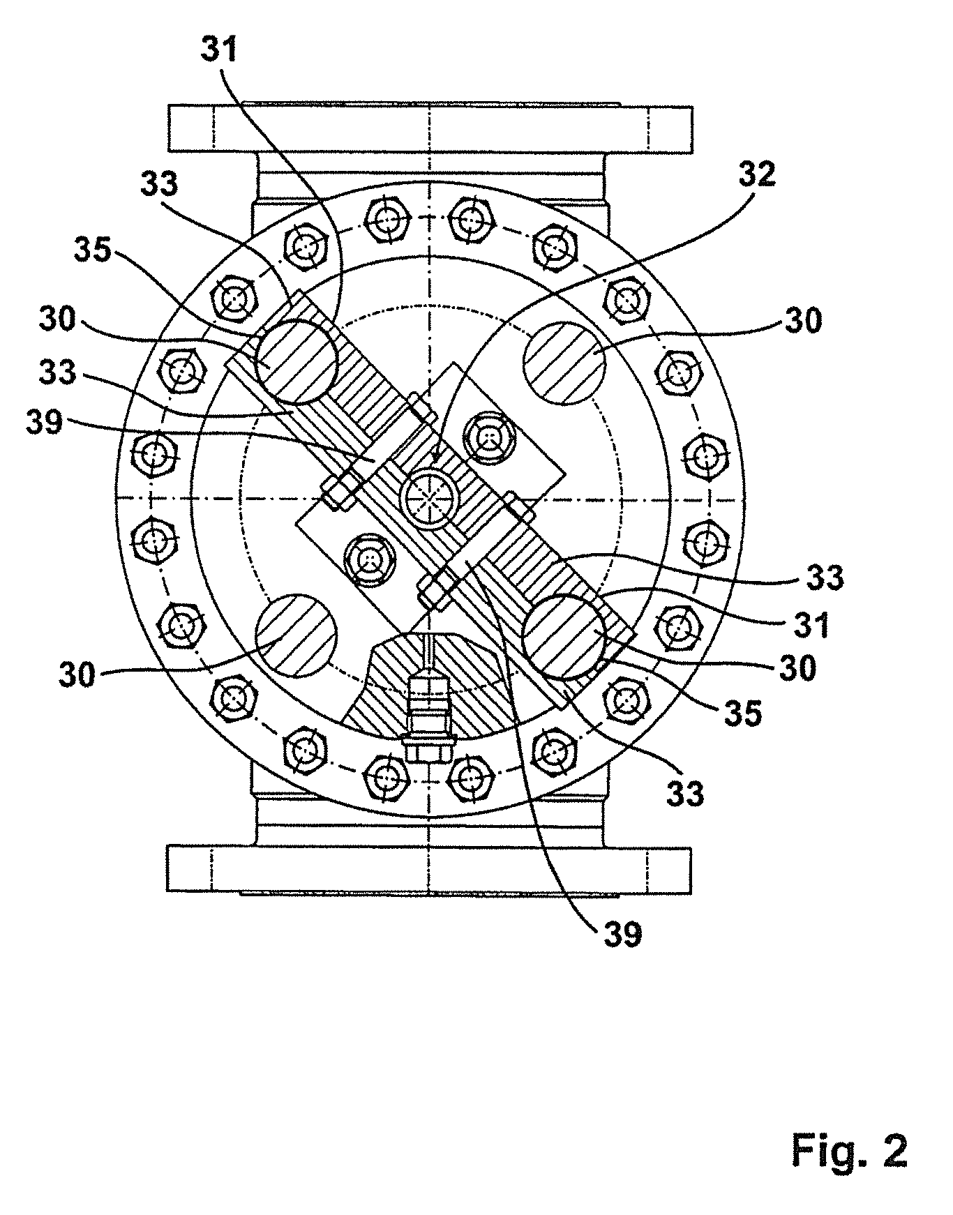 Gate valve comprising a valve body