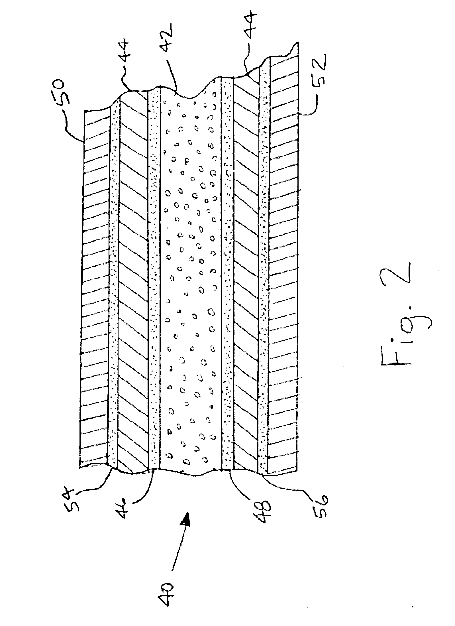 Sandwich panel with interior barrier