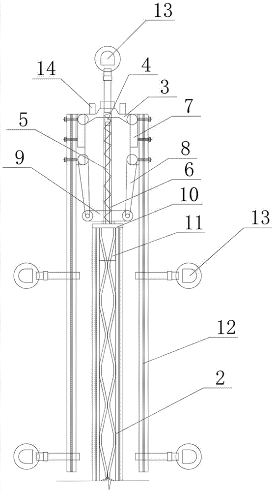 Lifting type easy-folding rod light wall folding system