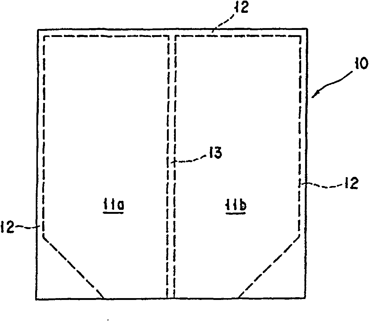 Packaging structure for composition of radical polymerization