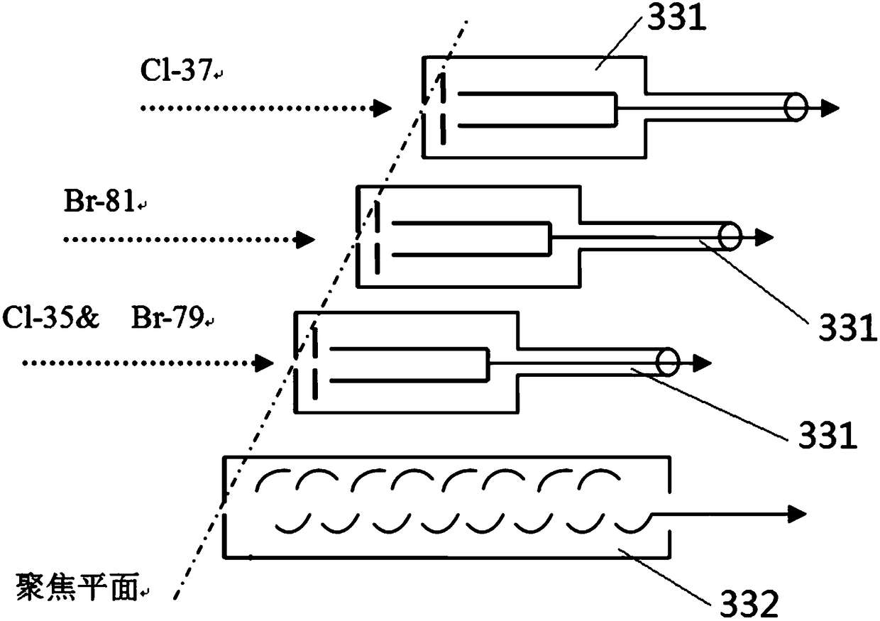 Novel chlorine/bromine isotope mass spectrometer based on normal pressure plasma ionization and analysis method thereof
