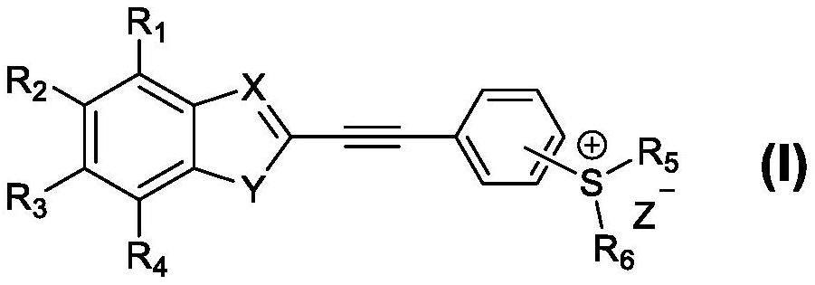 Benzo five-membered ring-benzyne sulfonium salt derivative as well as preparation method and application thereof