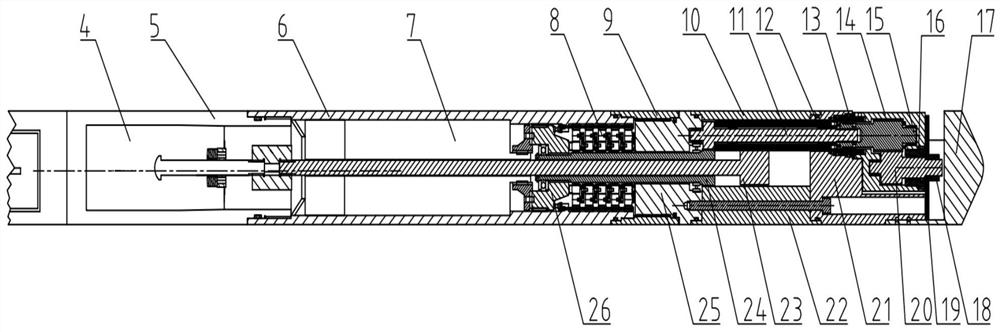 Downhole pipe column cutting tool