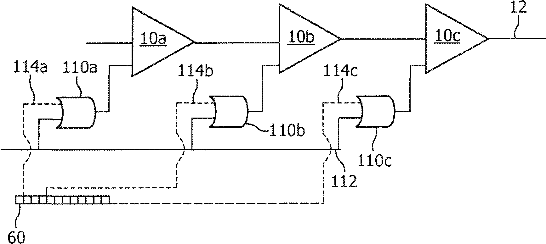Analog IC having test arrangement and test method for such an IC