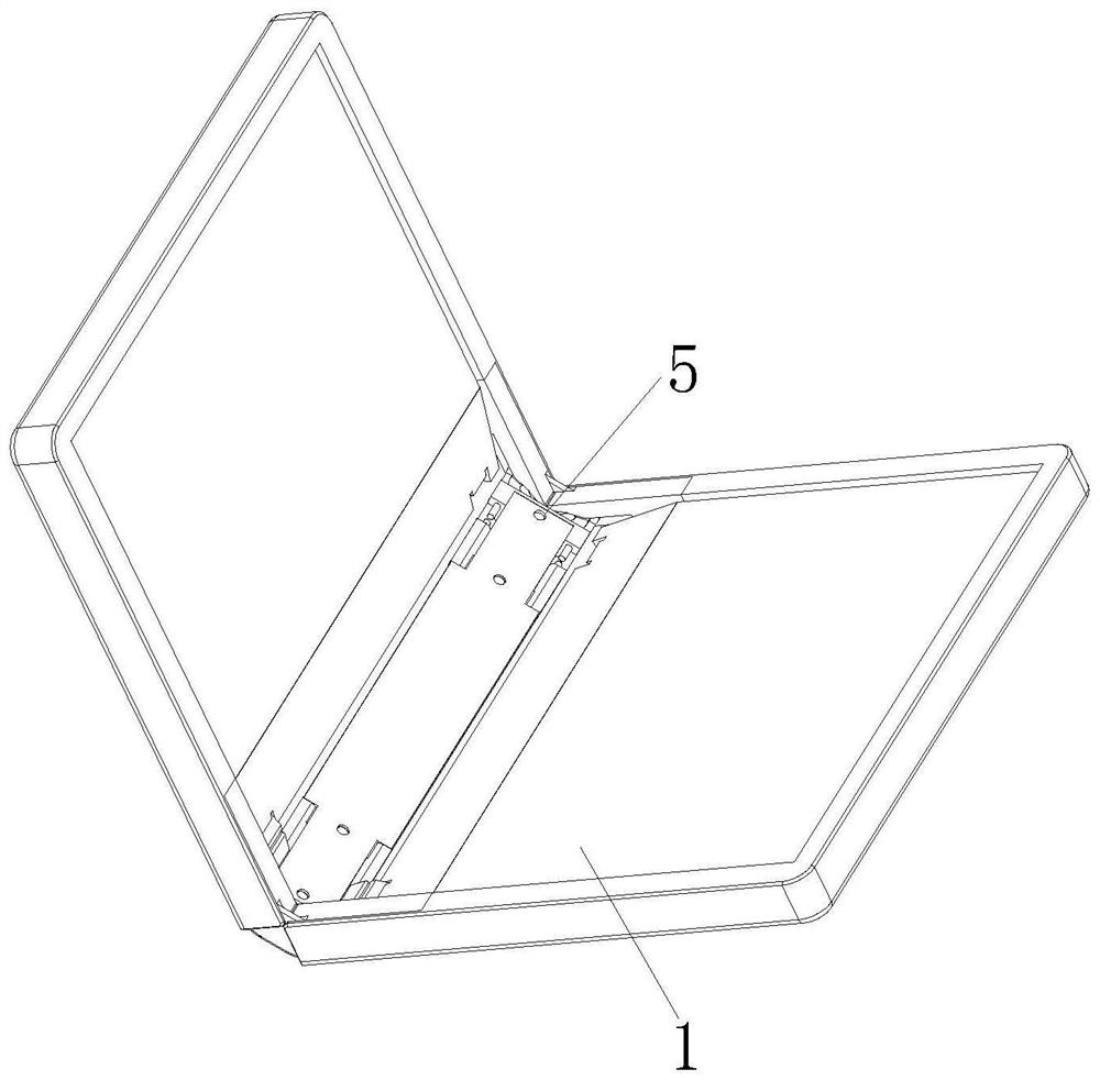 Multi-mode opening and closing drop-shaped inwardly-folding rotating mechanism