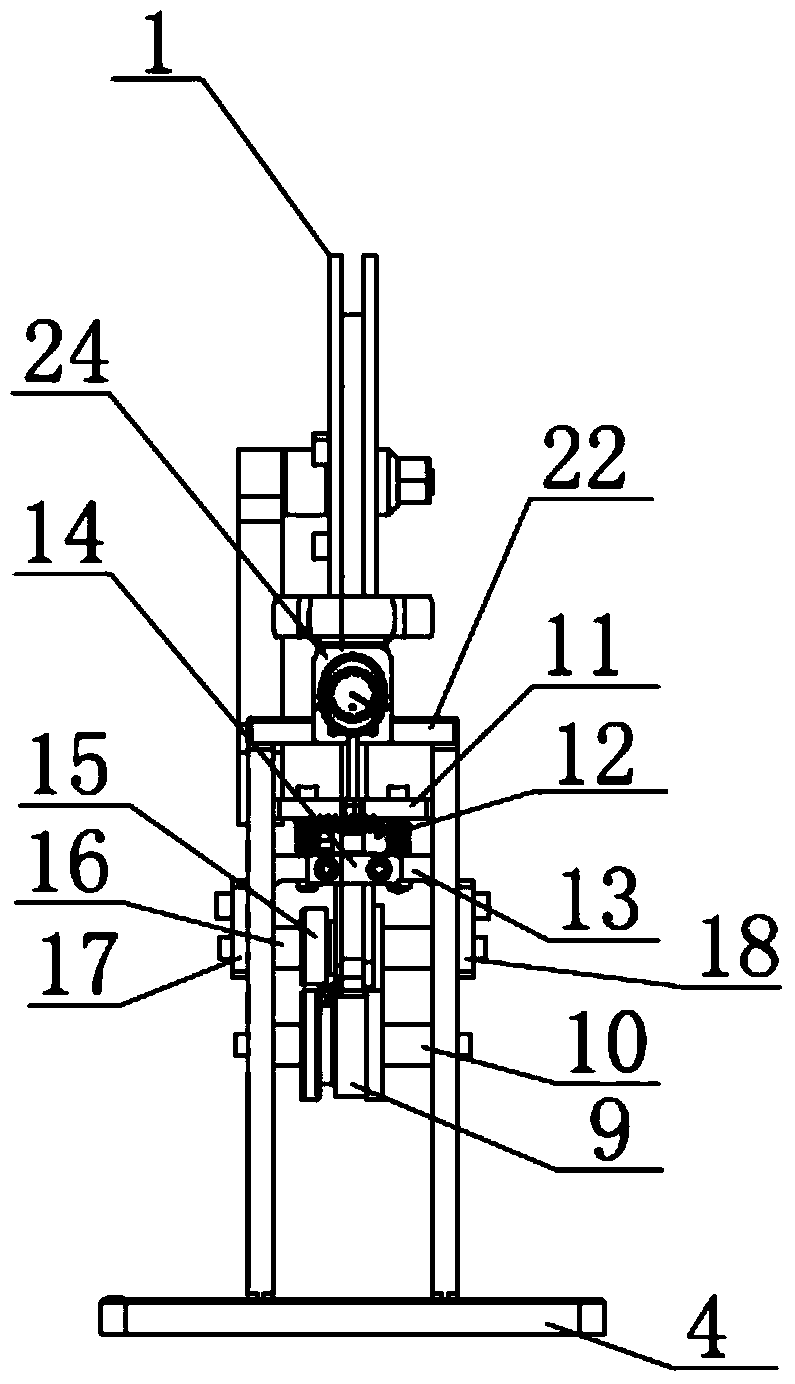 A tooling device capable of pasting adhesive tapes on automobile decorative strips and glass clips