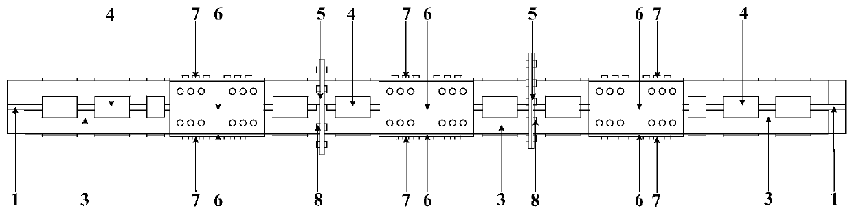 A four-steel steel-constrained segmental buckling-resistant brace with replaceable cross-shaped inner core