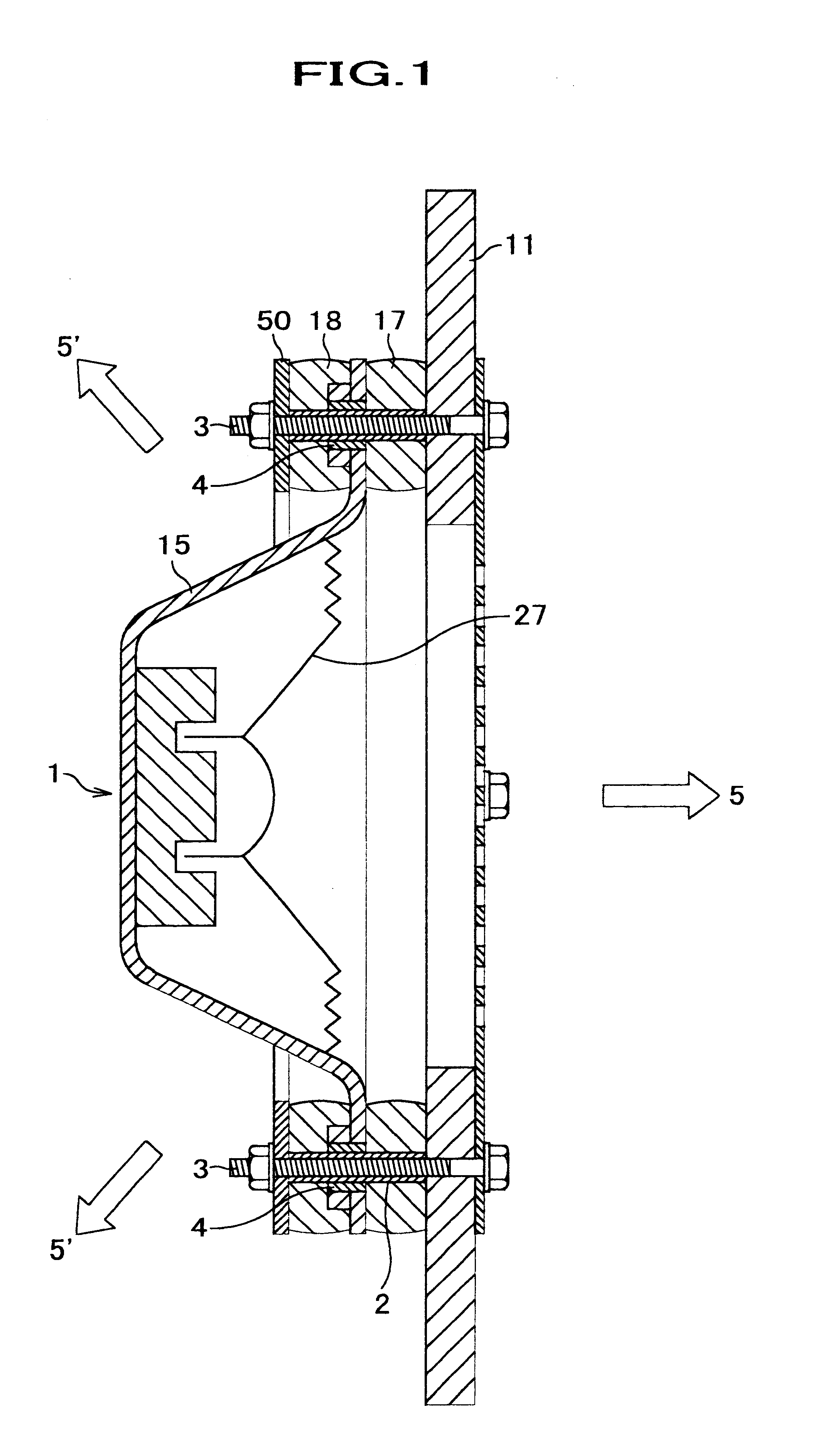 Structure around a speaker unit and applied electric or electronic apparatus thereof